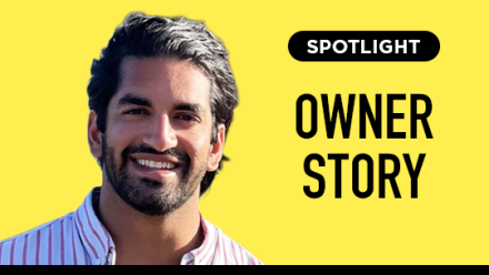Thumbnail image featuring the owner's headshot and text reading "Spotlight. Owner Story"