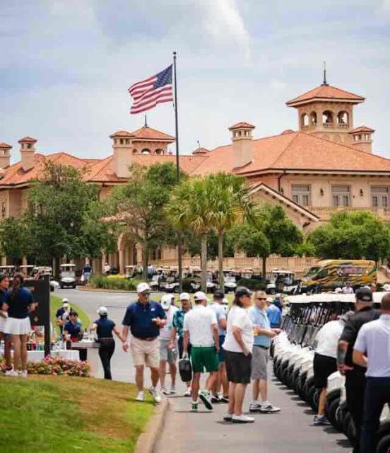 Photo of golf tournament and franchisees gathering