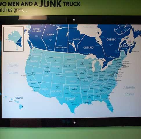 Map on wall